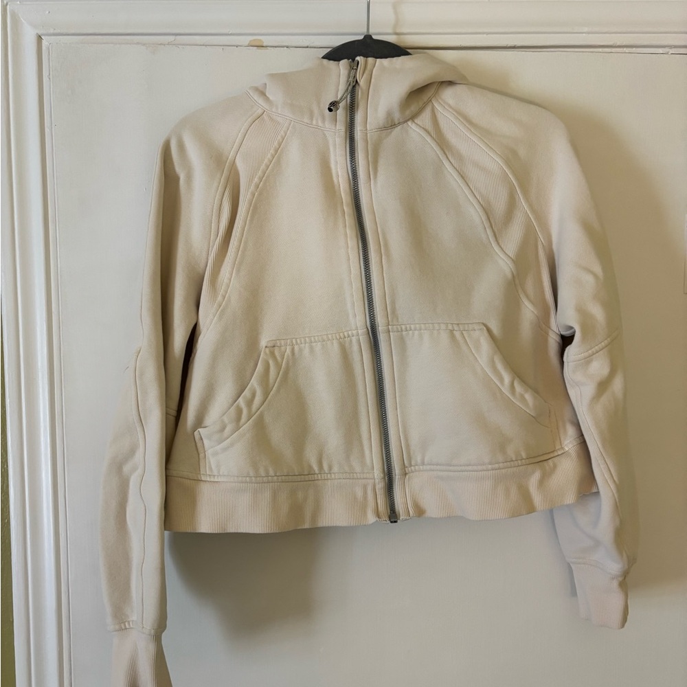 Lululemom Scuba Oversized Full-Zip Hoodie in Bone Color size XS/S